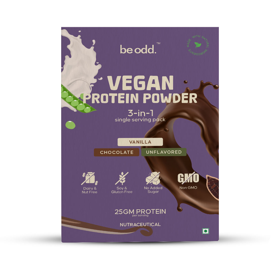 VEGAN PROTEIN POWDER 3 IN 1 SINGLE SERVING SACHETS