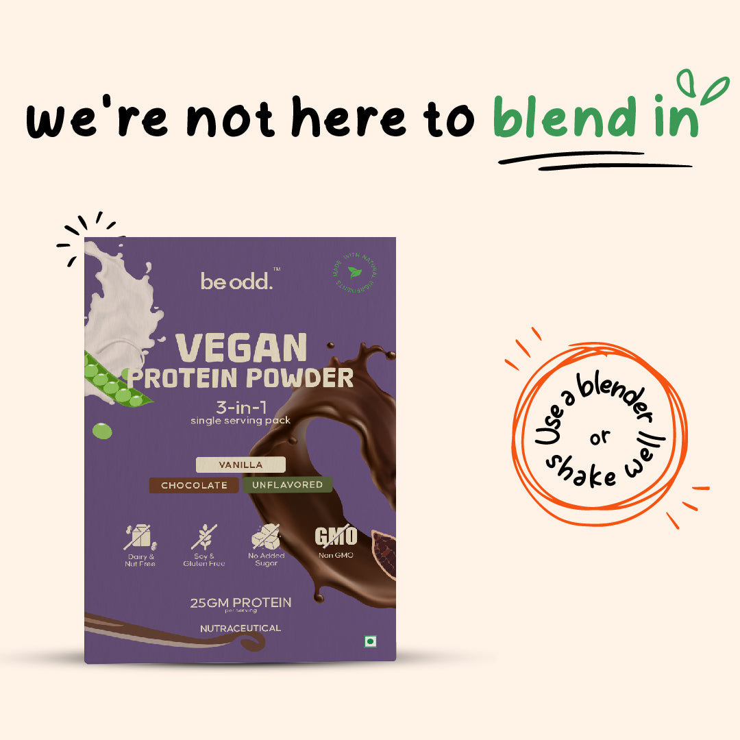 VEGAN PROTEIN POWDER 3 IN 1 SINGLE SERVING SACHETS
