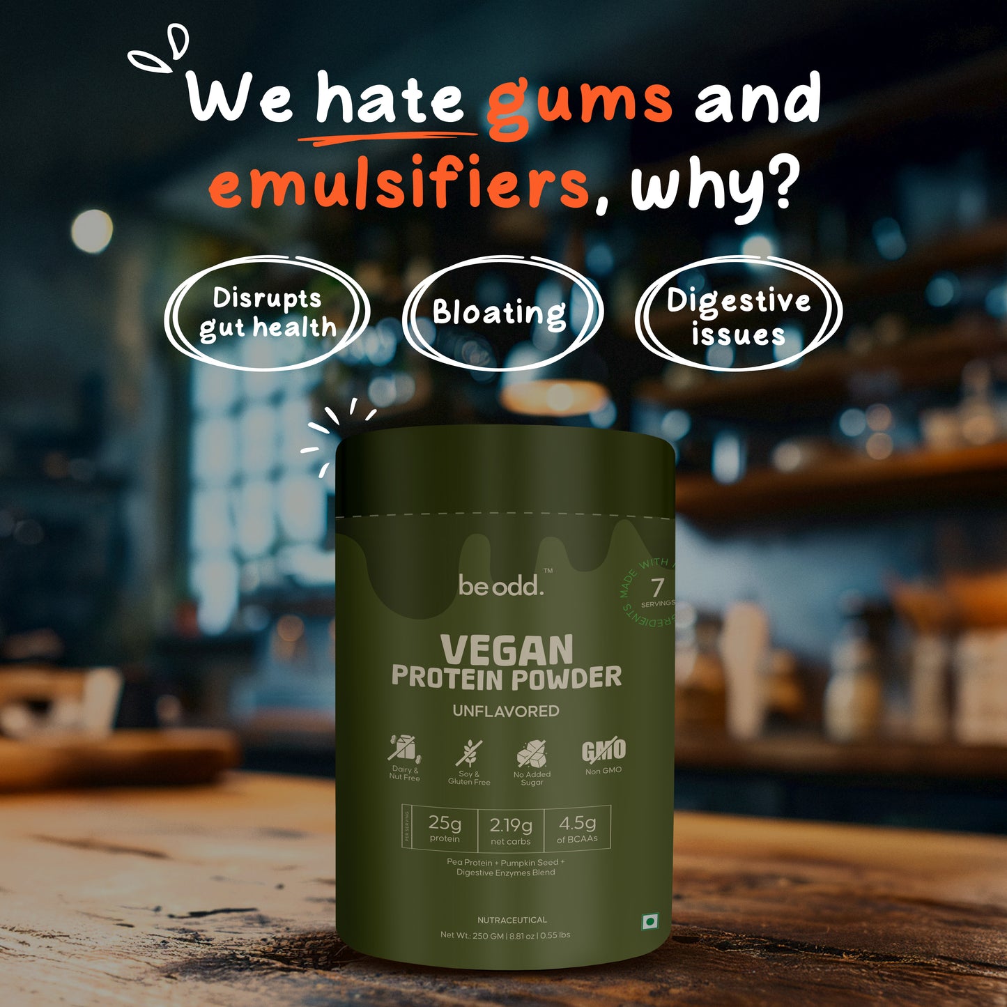 VEGAN PROTEIN POWDER (UNFLAVOURED)
