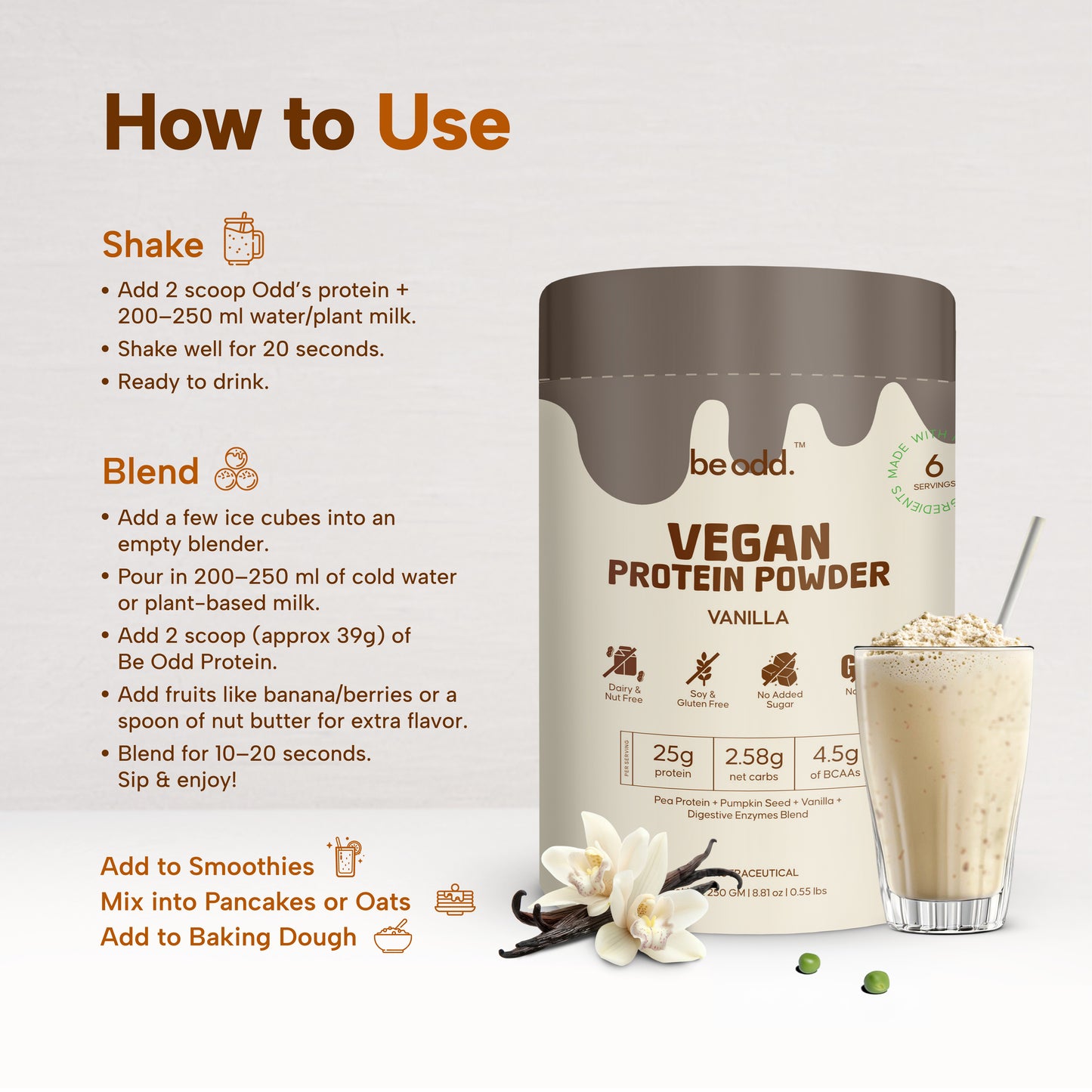 VEGAN PROTEIN POWDER (VANILLA)