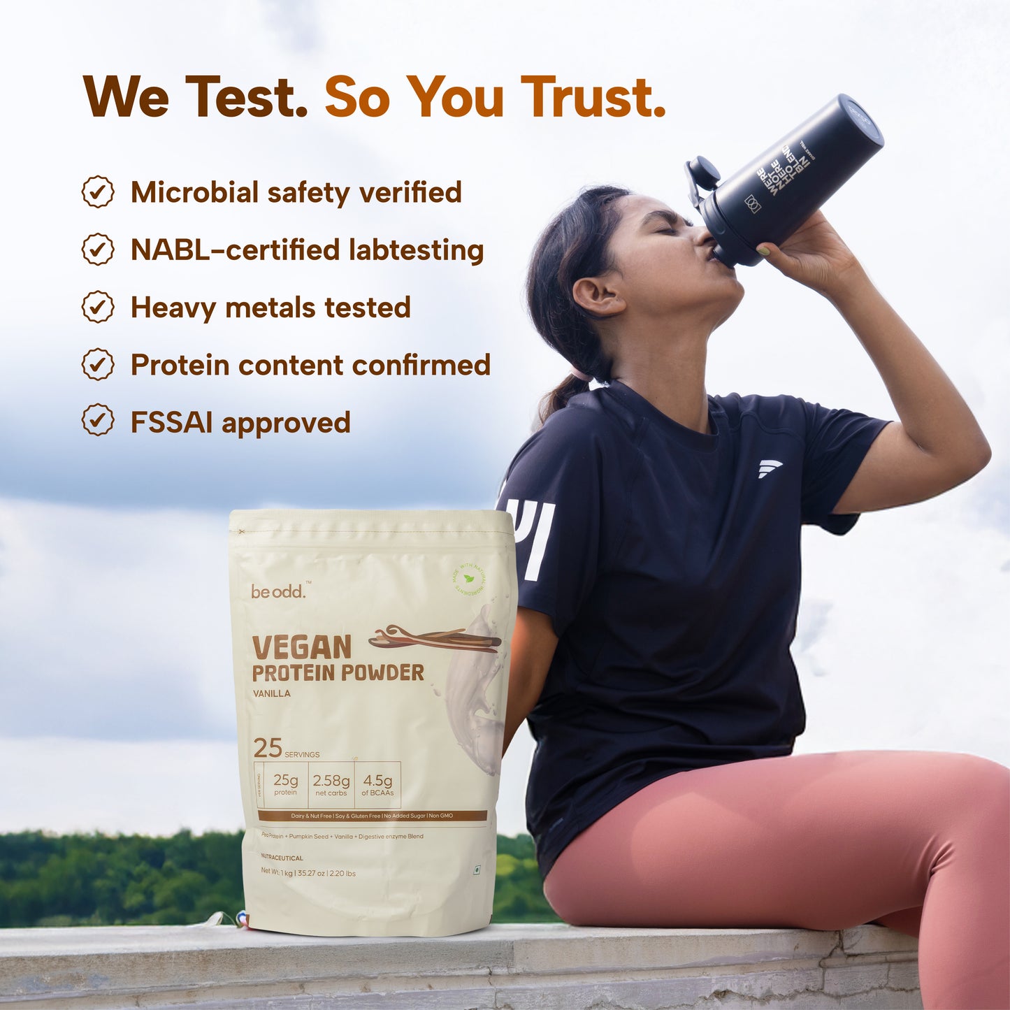 VEGAN PROTEIN POWDER (VANILLA) - 1KG BUY 1 GET 1 FREE
