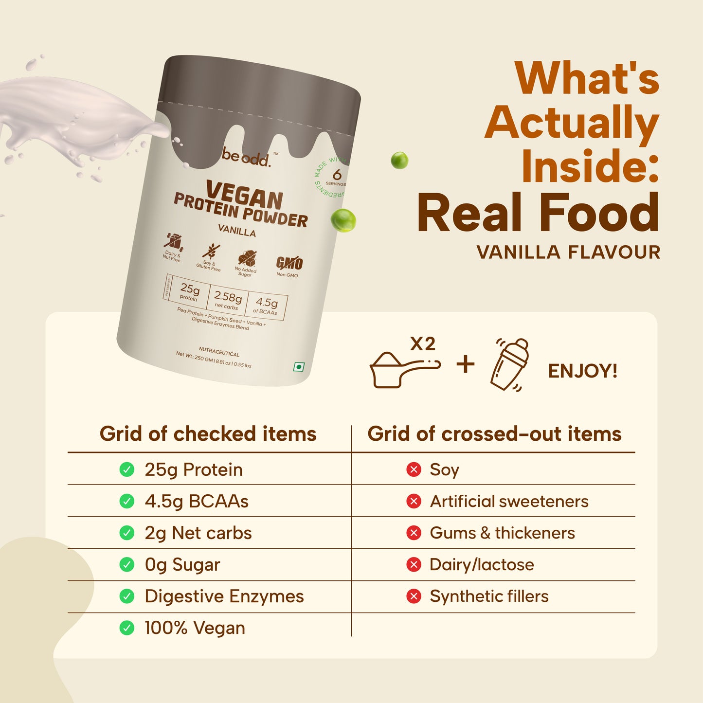 VEGAN PROTEIN POWDER (VANILLA)
