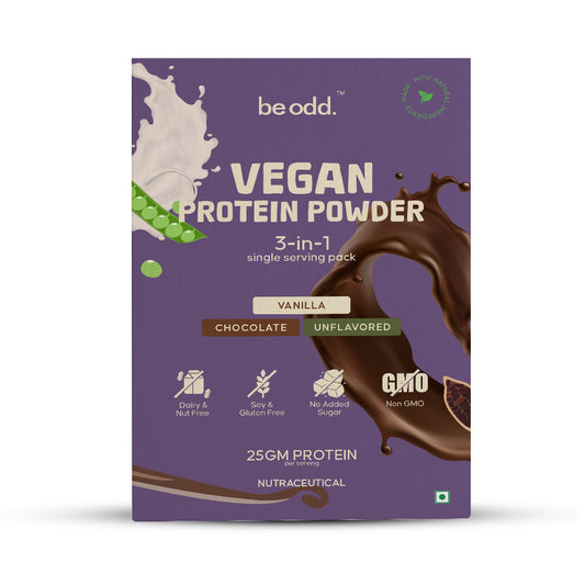 VEGAN PROTEIN POWDER 3 IN 1 SINGLE SERVING SACHETS