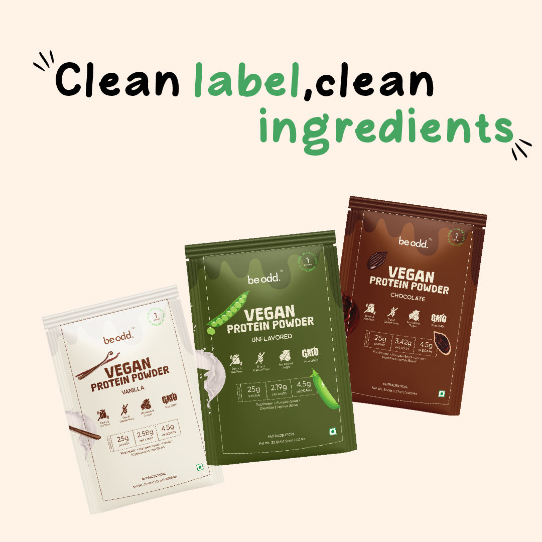 VEGAN PROTEIN POWDER 3 IN 1 SINGLE SERVING SACHETS