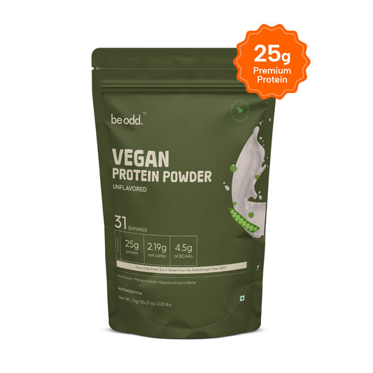 VEGAN PROTEIN POWDER (UNFLAVOURED) - 1KG