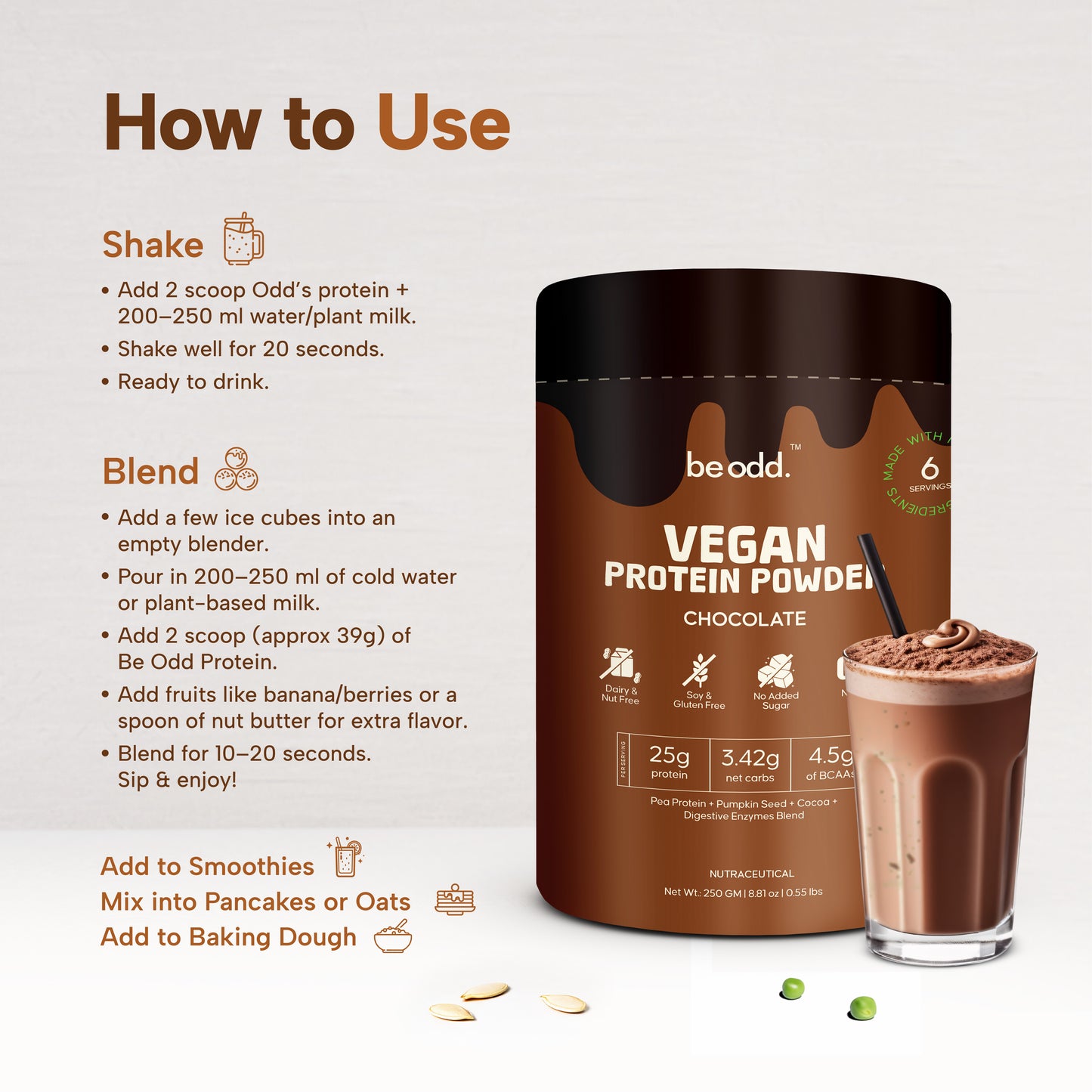 VEGAN PROTEIN POWDER (CHOCOLATE)