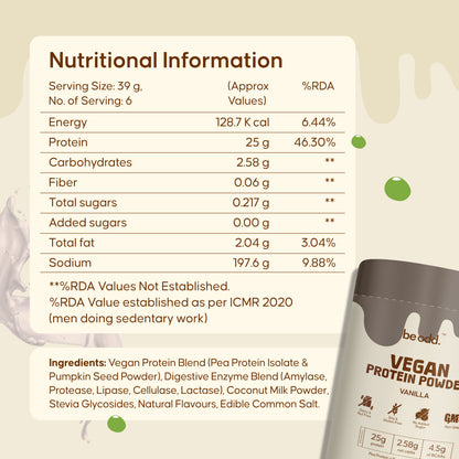VEGAN PROTEIN POWDER (VANILLA)