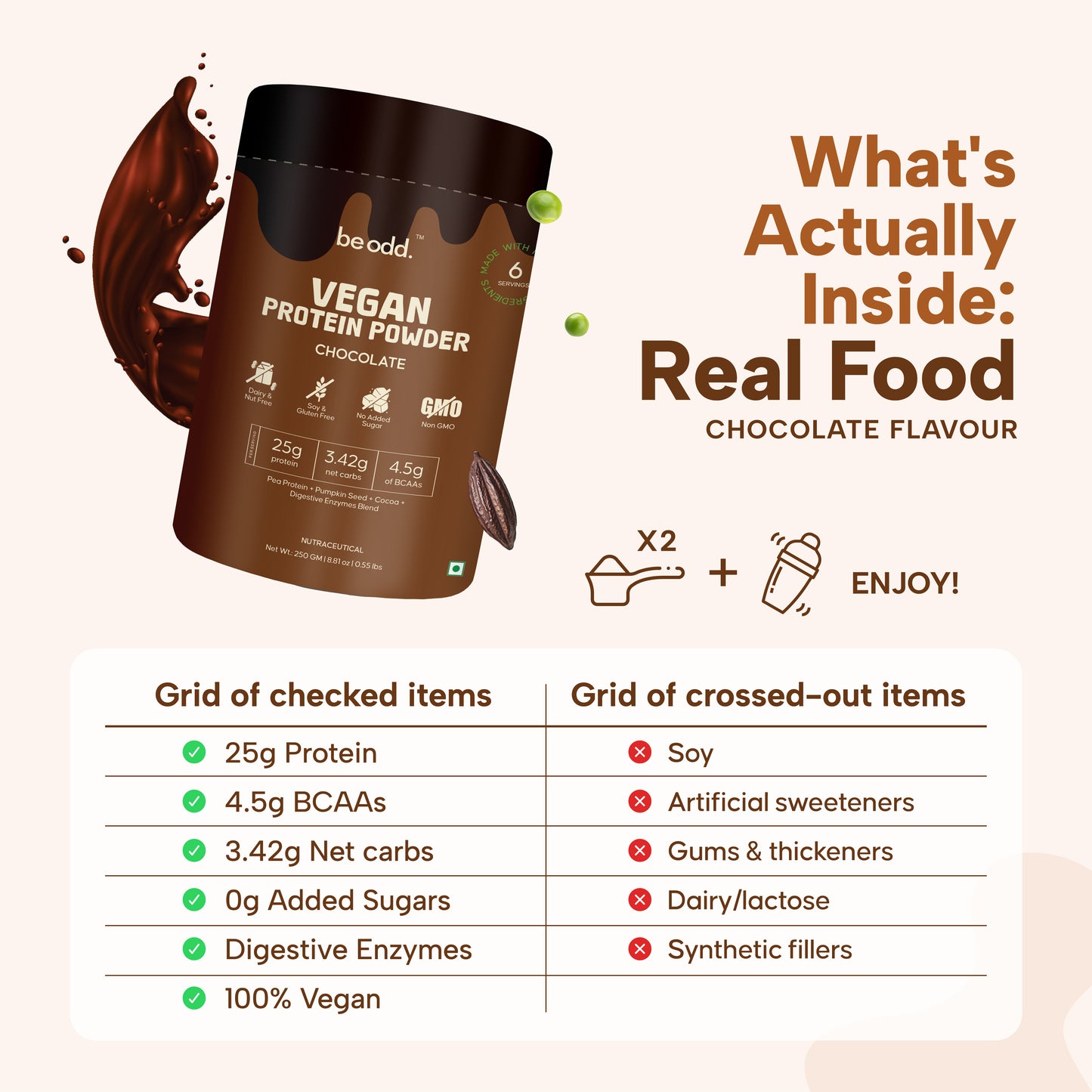 VEGAN PROTEIN POWDER (CHOCOLATE)