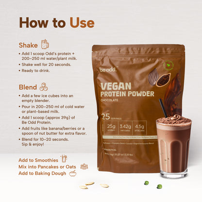 VEGAN PROTEIN POWDER (CHOCOLATE) - 1KG